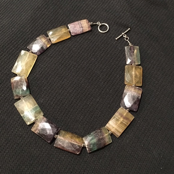 Strand of florite crystals, lustrous hues, 16 “ - Picture 7 of 8